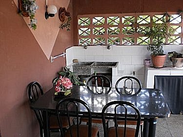 La amplia terraza