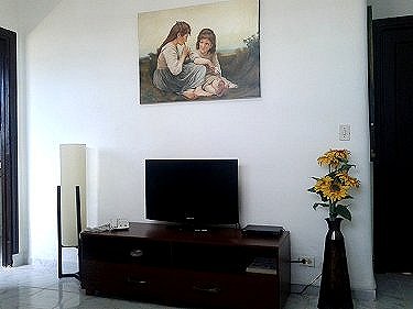 Detalle del televisor en la sala