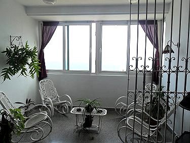 Terraza cubierta, vistas al mar